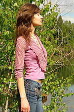 Shy sugar angels pulling off her jeans