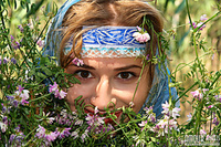 Tasteful art photo outdoor angel in the woods