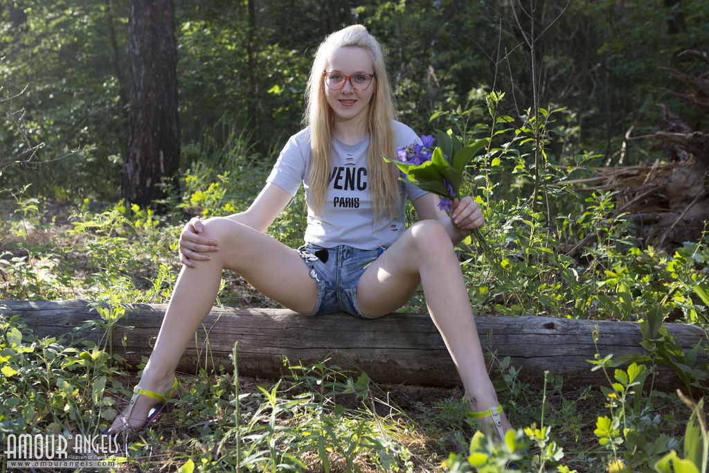 Naked in the forest