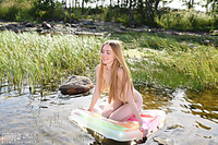 Cutie swimming naked