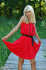 Nasty innocence models in red