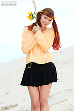 Glamor angel fine pigtailed redhead