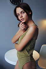 Absolutely skinny smile girl sensuous flirty