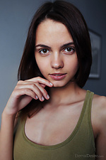 Absolutely skinny smile girl sensuous flirty