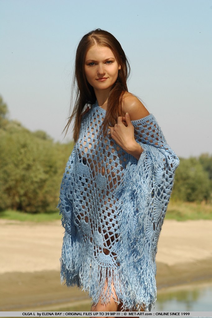 Charming model with sensual and subtly erotic poses.