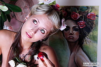 Marvelous cute model jpg on bed